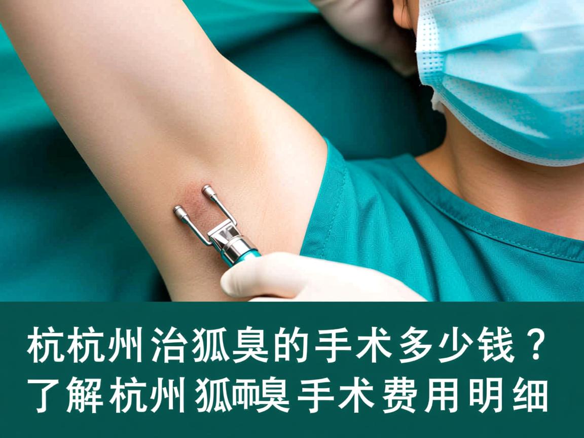 杭州治狐臭的手术多少钱？了解杭州狐臭手术费用明细