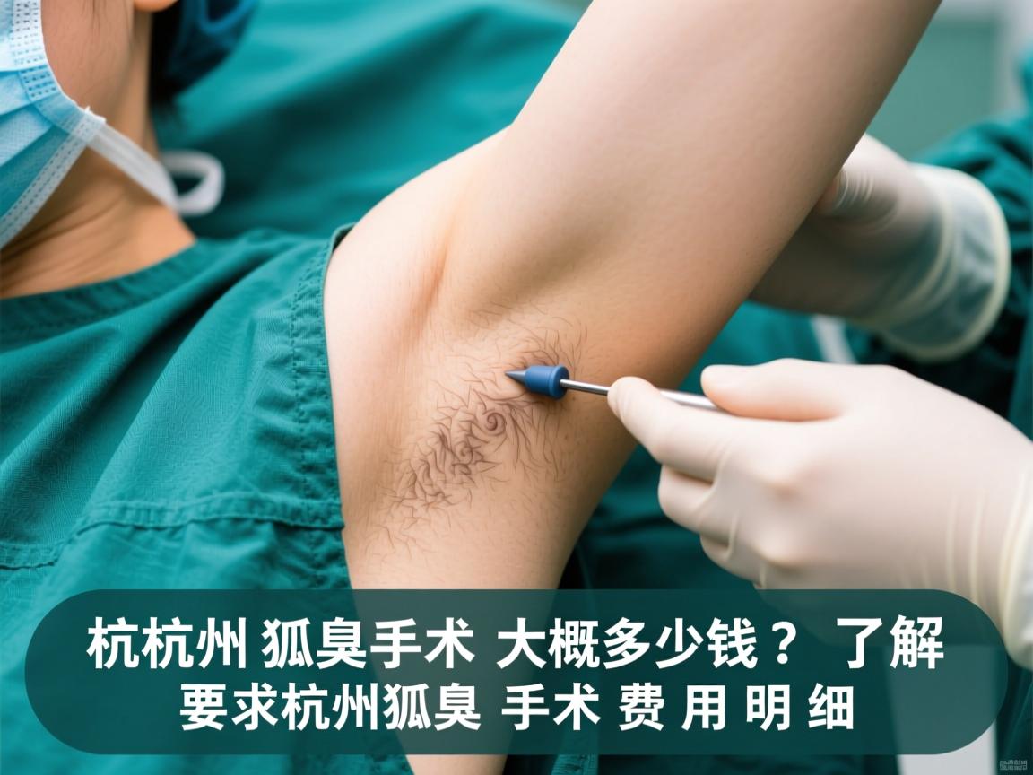 杭州狐臭手术大概多少钱？了解杭州狐臭手术费用明细