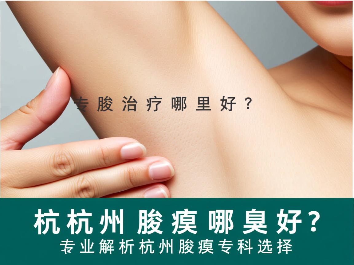 杭州腋臭治疗哪里好？专业解析杭州腋臭专科选择