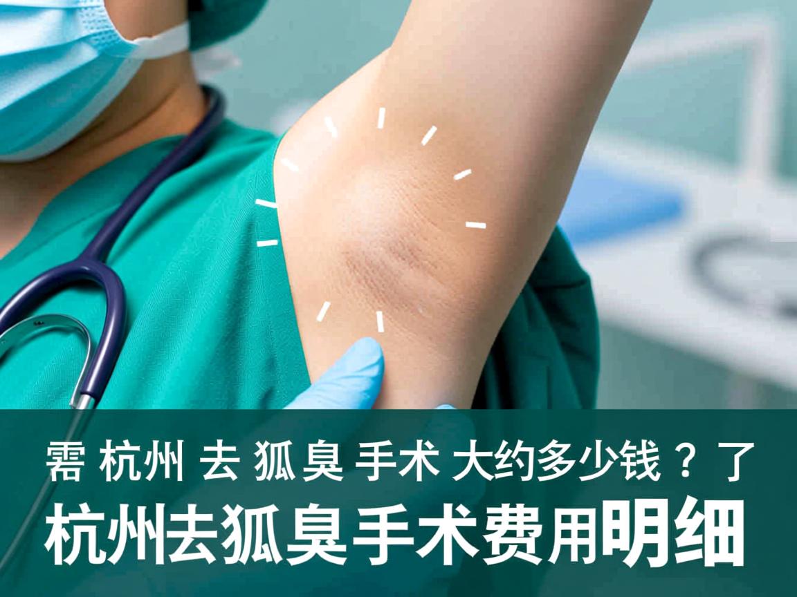 杭州去狐臭手术大约多少钱？了解杭州去狐臭手术费用明细