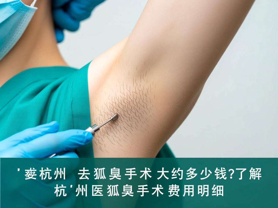 杭州去狐臭手术大约多少钱？了解杭州去狐臭手术费用明细