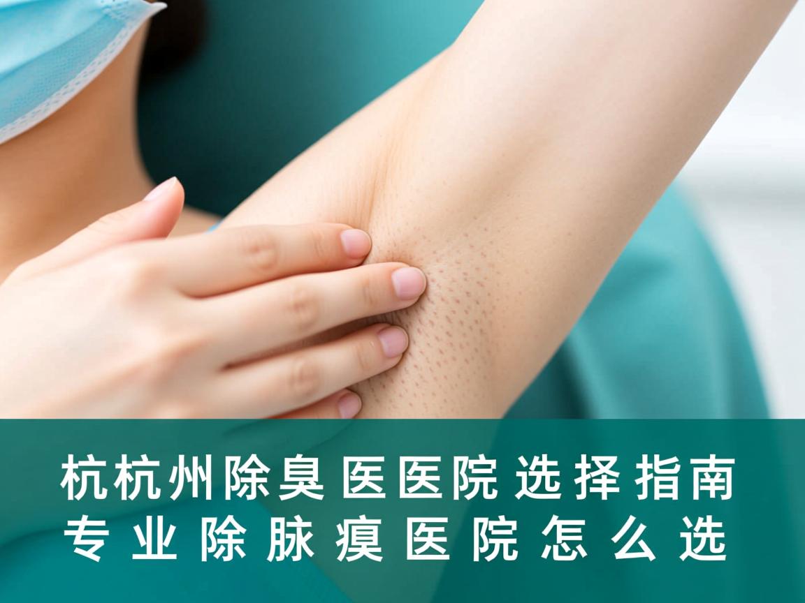 杭州除腋臭医院选择指南，专业除腋臭医院怎么选