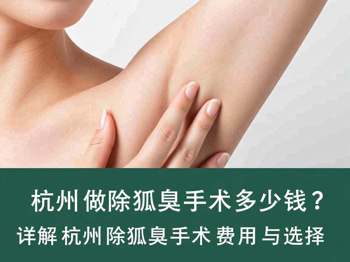 杭州做除狐臭手术多少钱？详解杭州除狐臭手术费用与选择