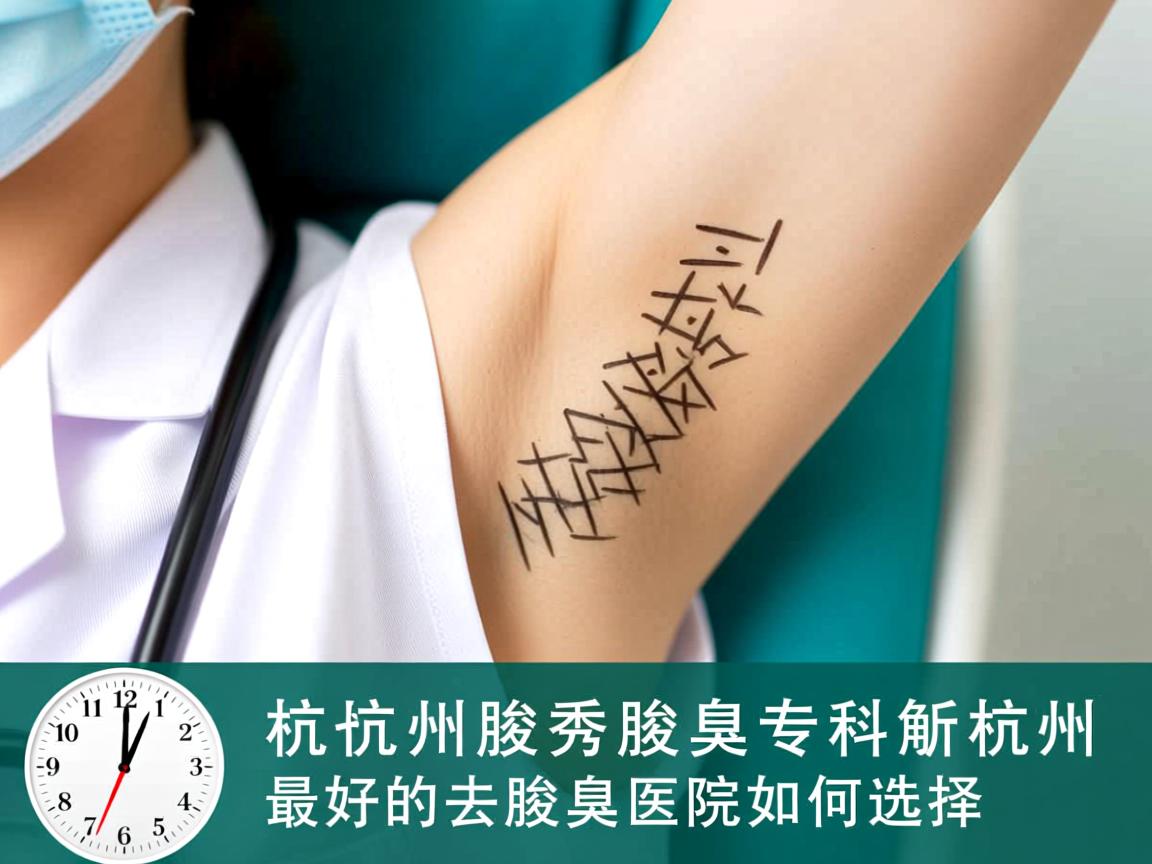 杭州腋秀腋臭专科，解析杭州最好的去腋臭医院如何选择