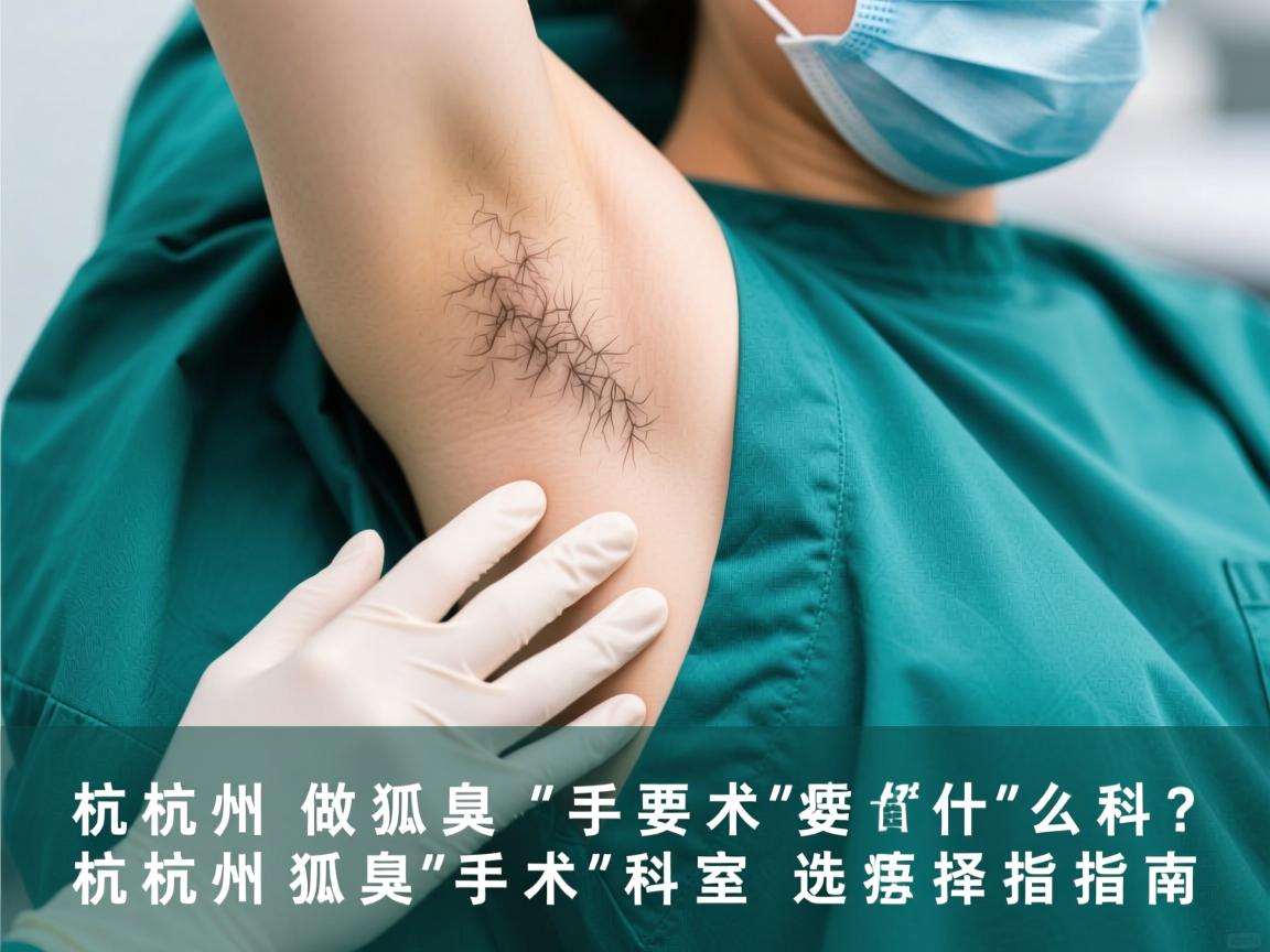 杭州做狐臭手术要挂什么科？杭州狐臭手术科室选择指南