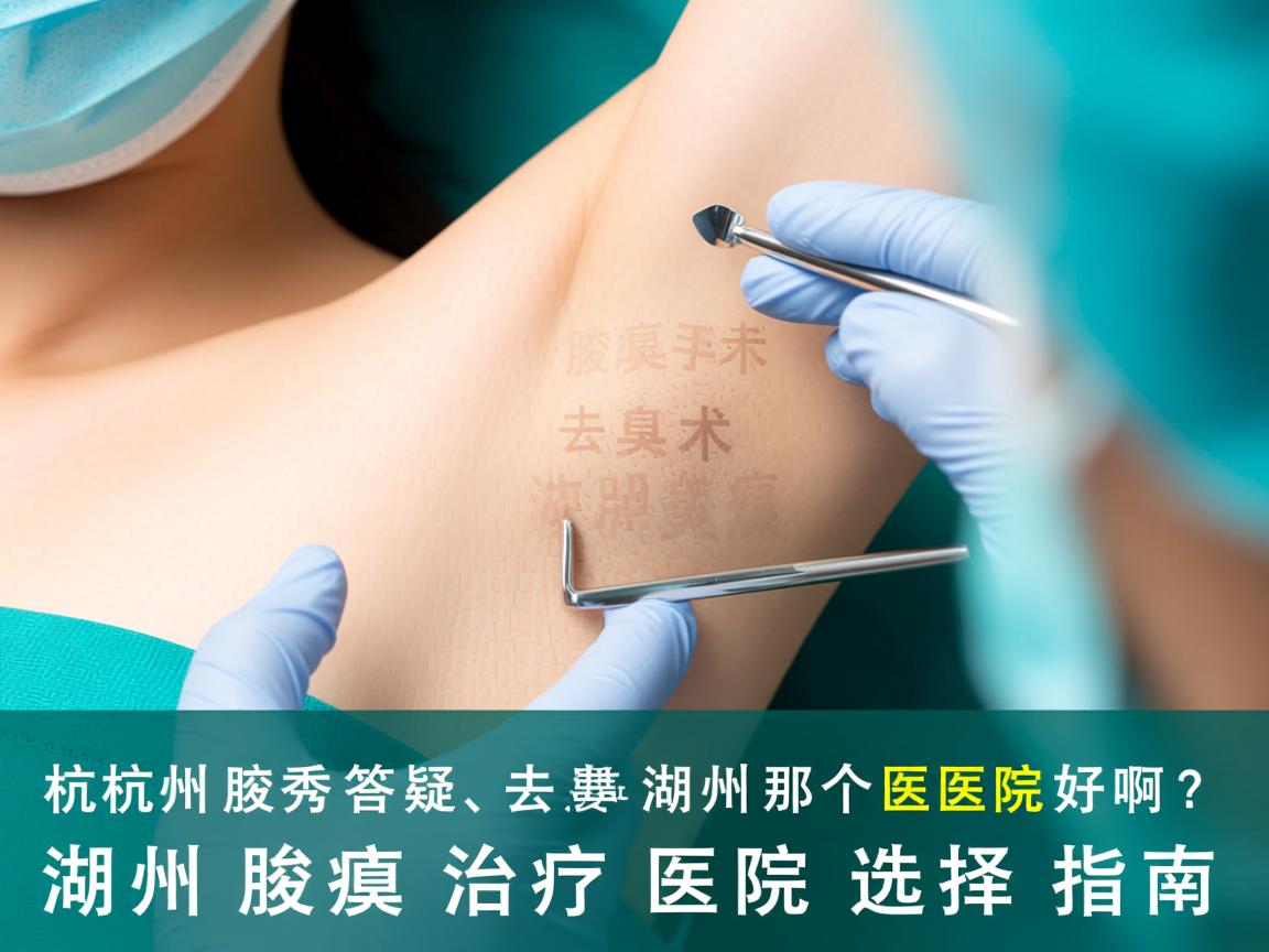 杭州腋秀答疑，去腋臭手术去湖州那个医院好啊？湖州腋臭治疗医院选择指南