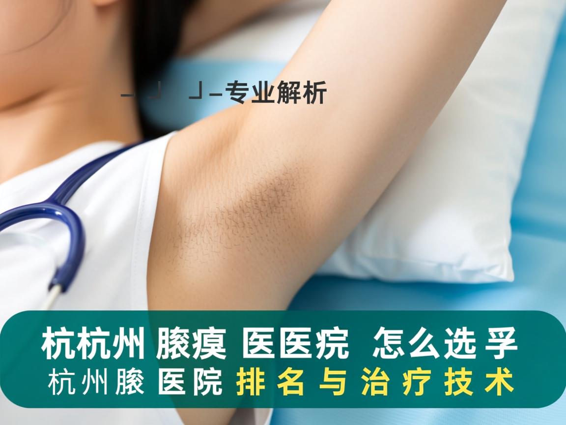 杭州腋臭医院怎么选，专业解析杭州腋臭医院排名与治疗技术