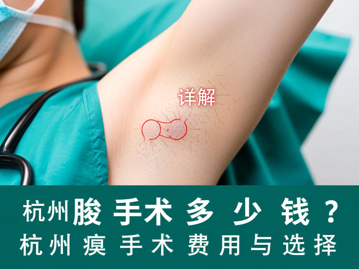 杭州腋臭手术多少钱？详解杭州腋臭手术费用与选择