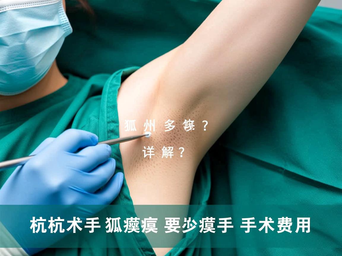 杭州手术狐臭要多少钱？详解杭州狐臭手术费用