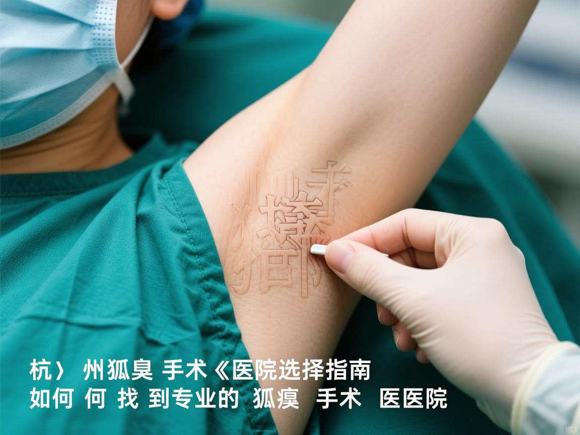 杭州狐臭手术医院选择指南，如何找到专业的狐臭手术医院