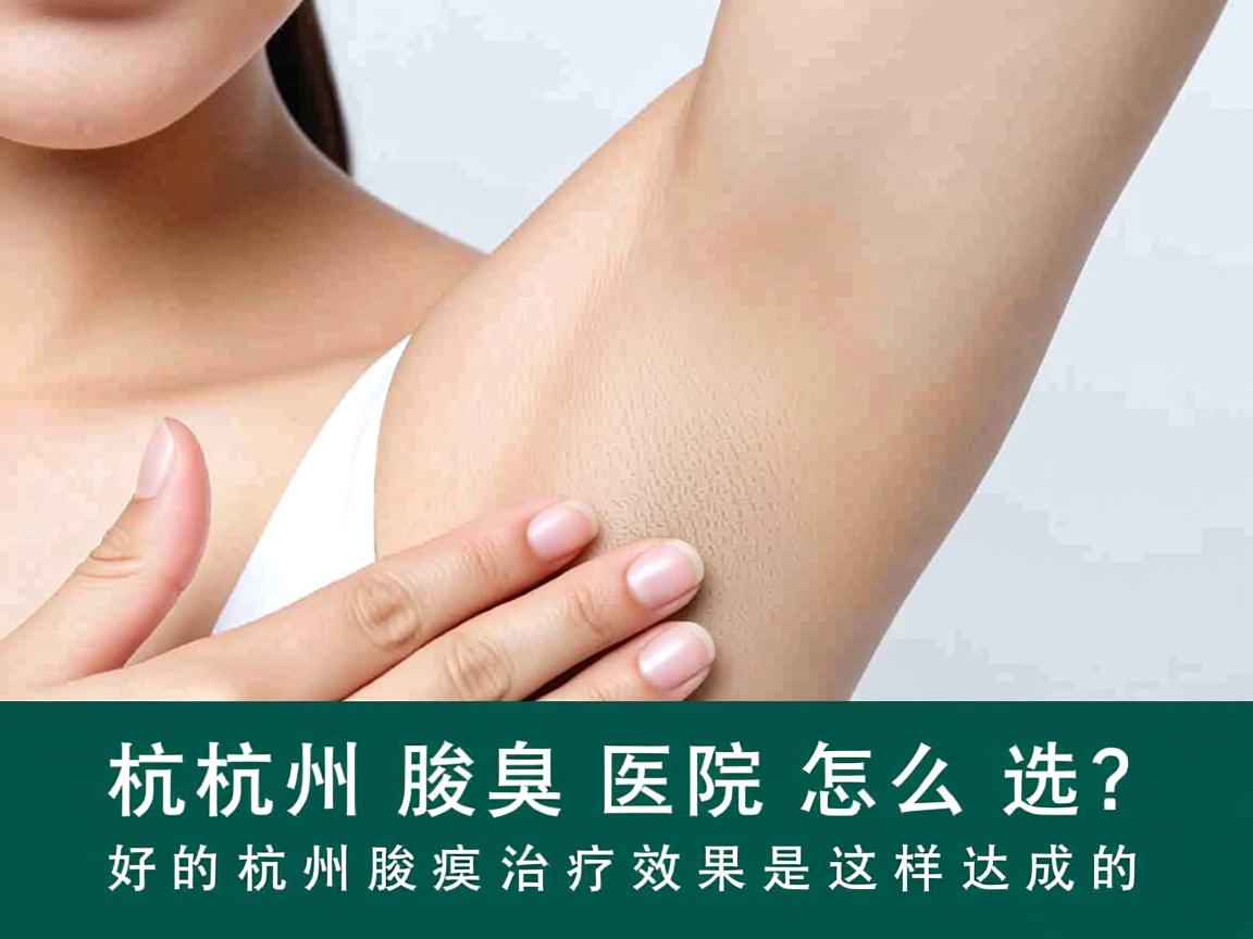 杭州腋臭医院怎么选？好的杭州腋臭治疗效果是这样达成的