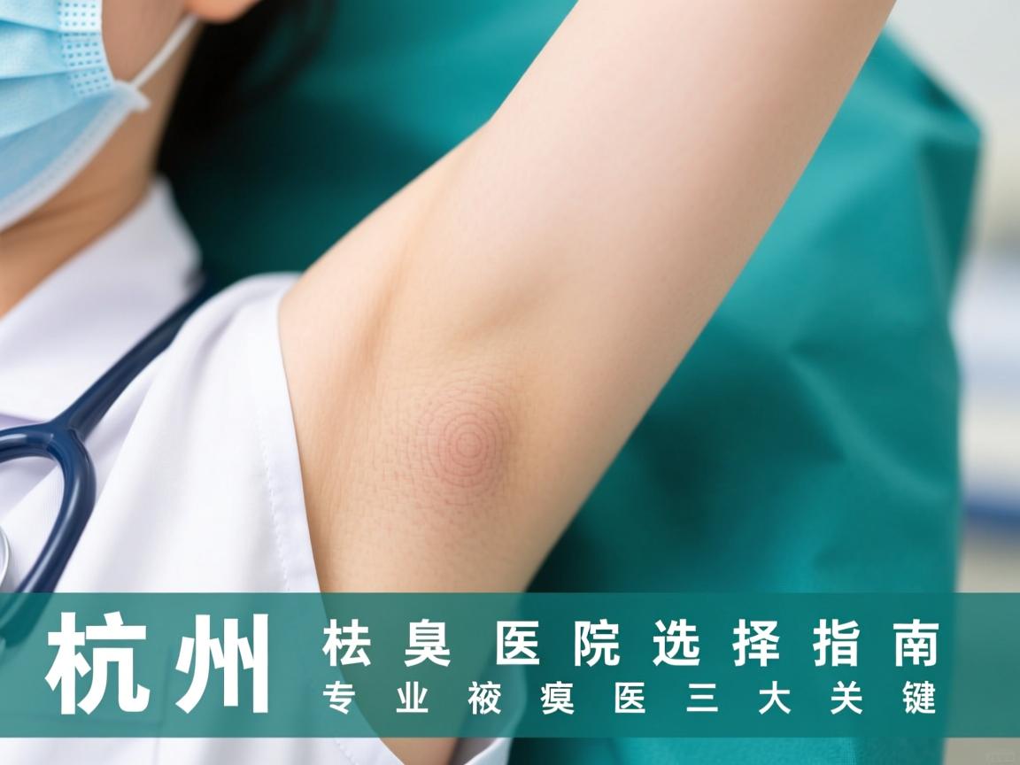 杭州祛腋臭医院选择指南，专业祛腋臭的三大关键