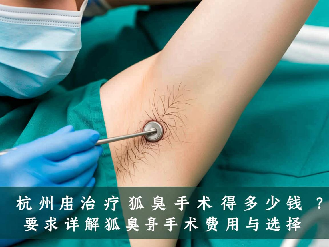 杭州治疗狐臭手术得多少钱?详解狐臭手术费用与选择 杭州治疗狐臭手术得多少钱?详解狐臭手术费用与选择