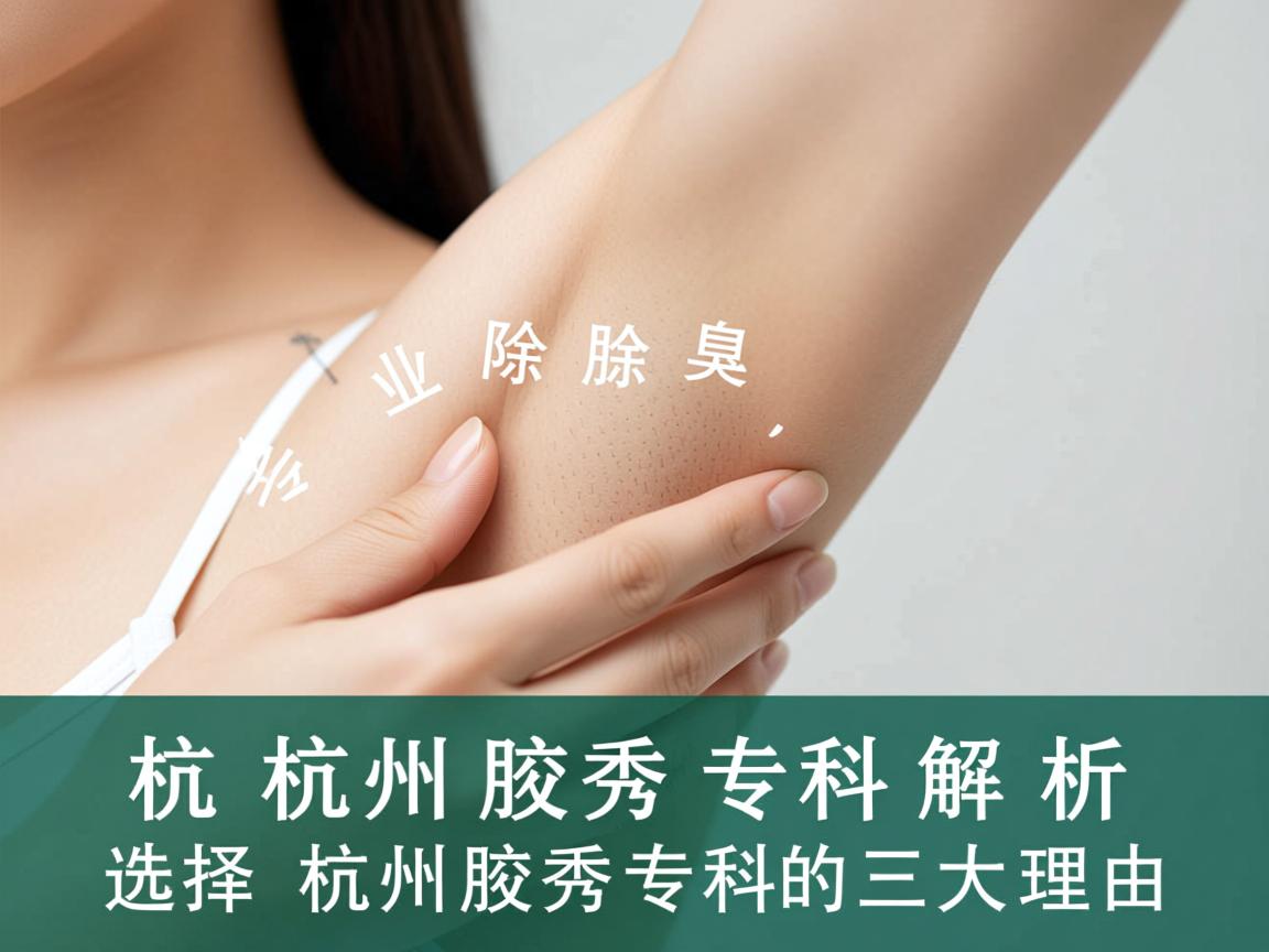 杭州腋秀专科解析，专业除腋臭，选择杭州腋秀专科的三大理由