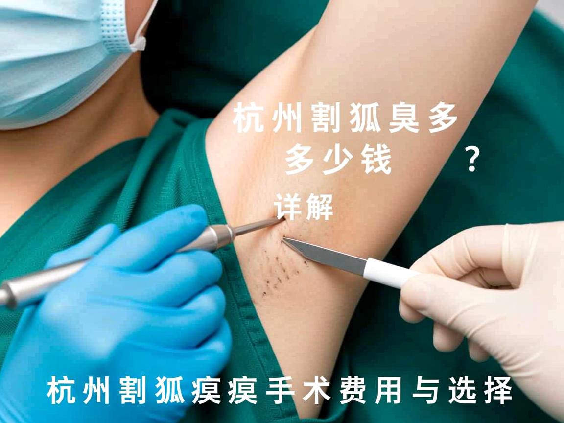 杭州割狐臭多少钱？详解杭州狐臭手术费用与选择