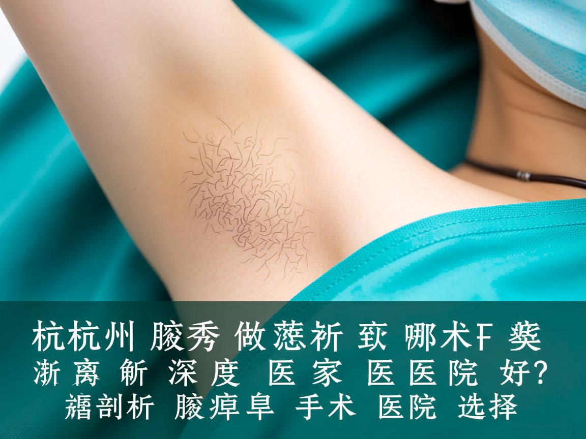 杭州腋秀解析，浙江省做腋臭手术哪家医院好？深度剖析腋臭手术医院选择