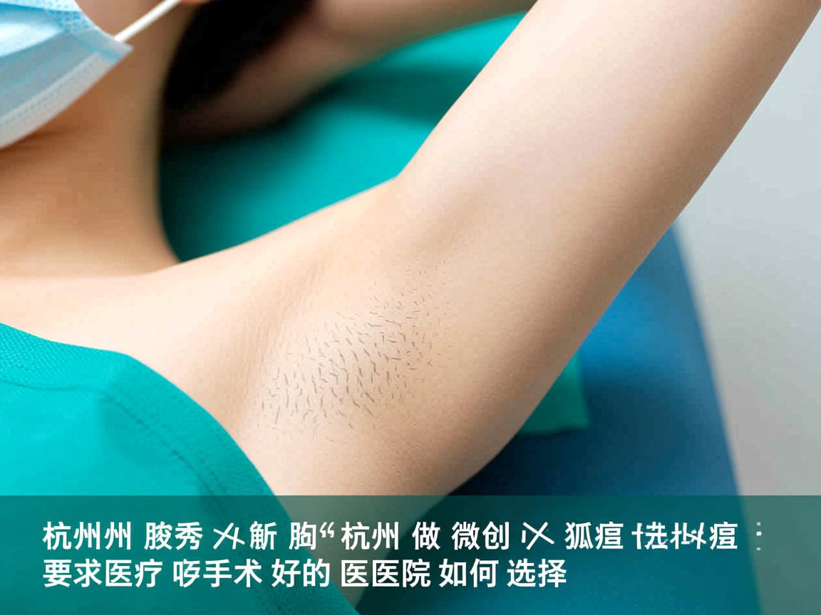 杭州腋秀解析，杭州做微创狐臭手术好的医院如何选择
