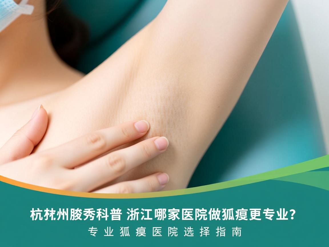 杭州腋秀科普，浙江哪家医院做狐臭更专业？专业狐臭医院选择指南