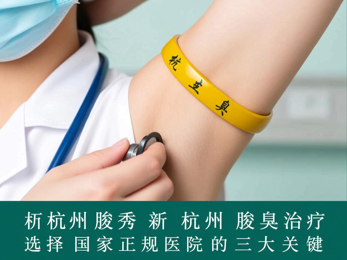 杭州腋秀解析，杭州腋臭治疗，选择国家正规医院的三大关键