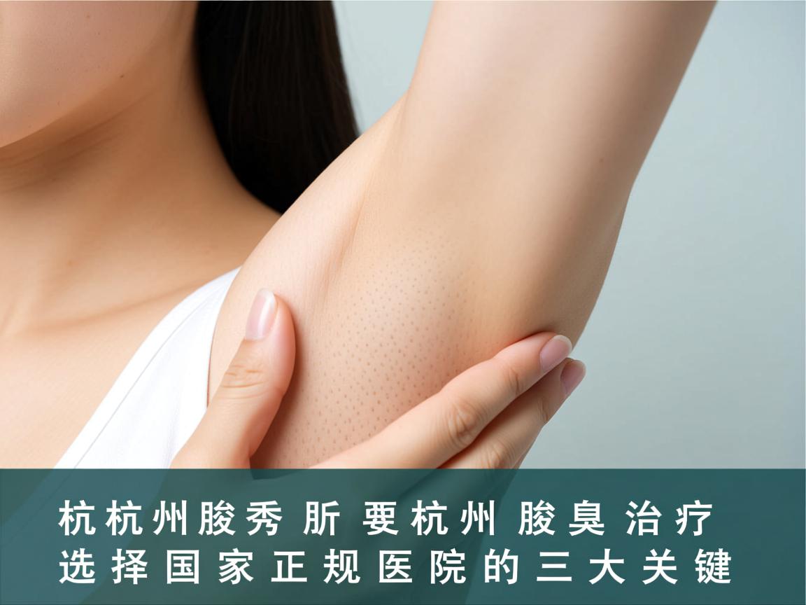 杭州腋秀解析，杭州腋臭治疗，选择国家正规医院的三大关键