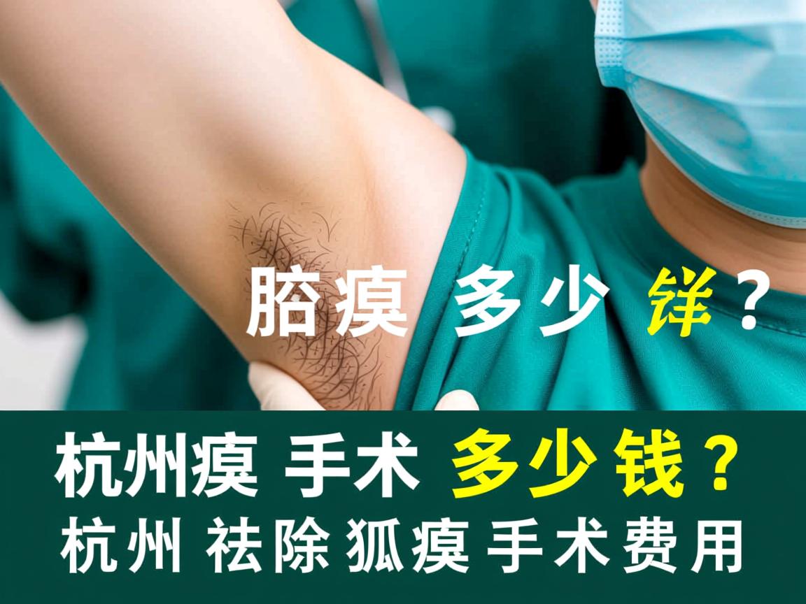 杭州腋臭手术多少钱？详解杭州祛除狐臭手术费用