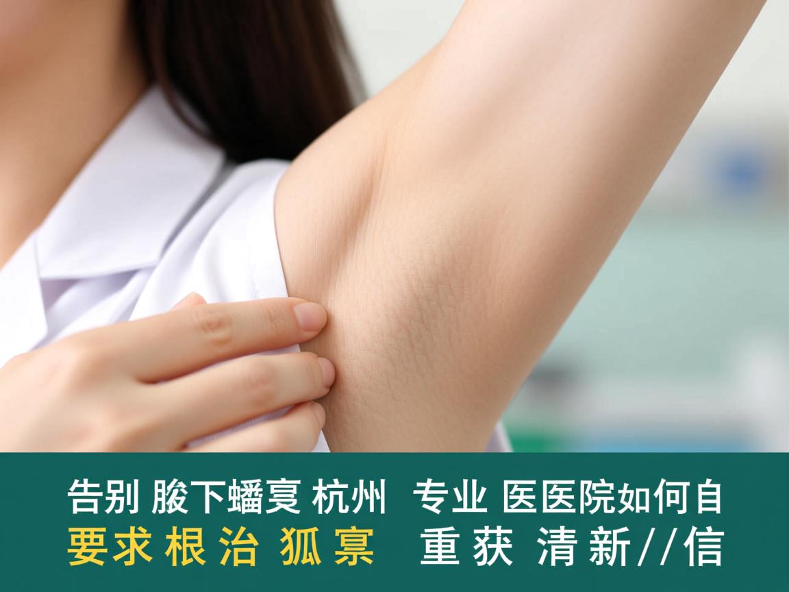 告别腋下尴尬，杭州专业医院如何根治狐臭，重获清新自信