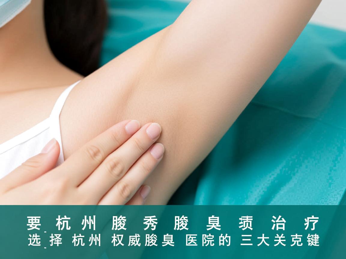 杭州腋秀解析腋臭治疗，选择杭州权威腋臭医院的三大关键