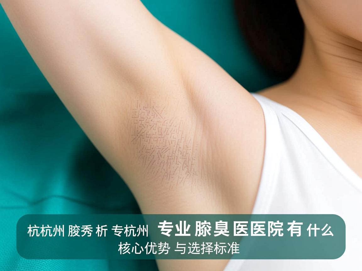 杭州腋秀解析，杭州专业腋臭医院有什么核心优势与选择标准