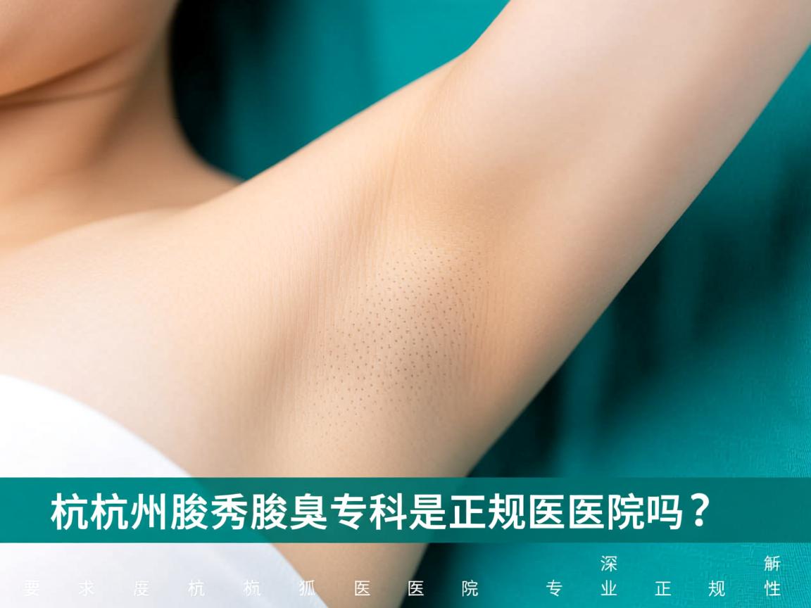 杭州腋秀腋臭专科是正规医院吗？深度解析杭州狐臭医院的专业正规性