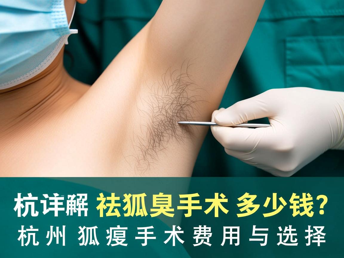 杭州祛狐臭手术多少钱？详解杭州狐臭手术费用与选择