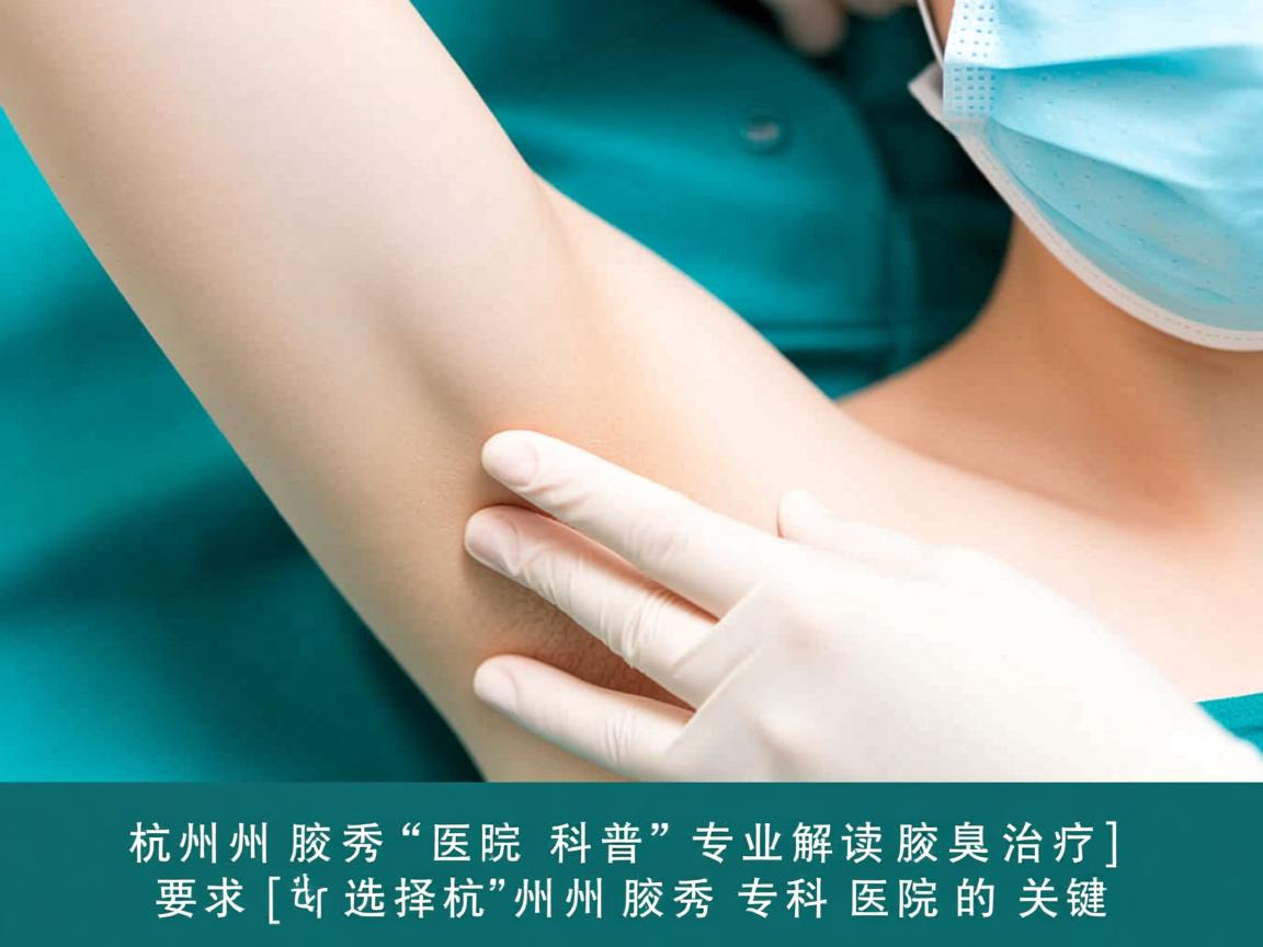 杭州腋秀医院科普，专业解读腋臭治疗，选择杭州腋秀专科医院的关键