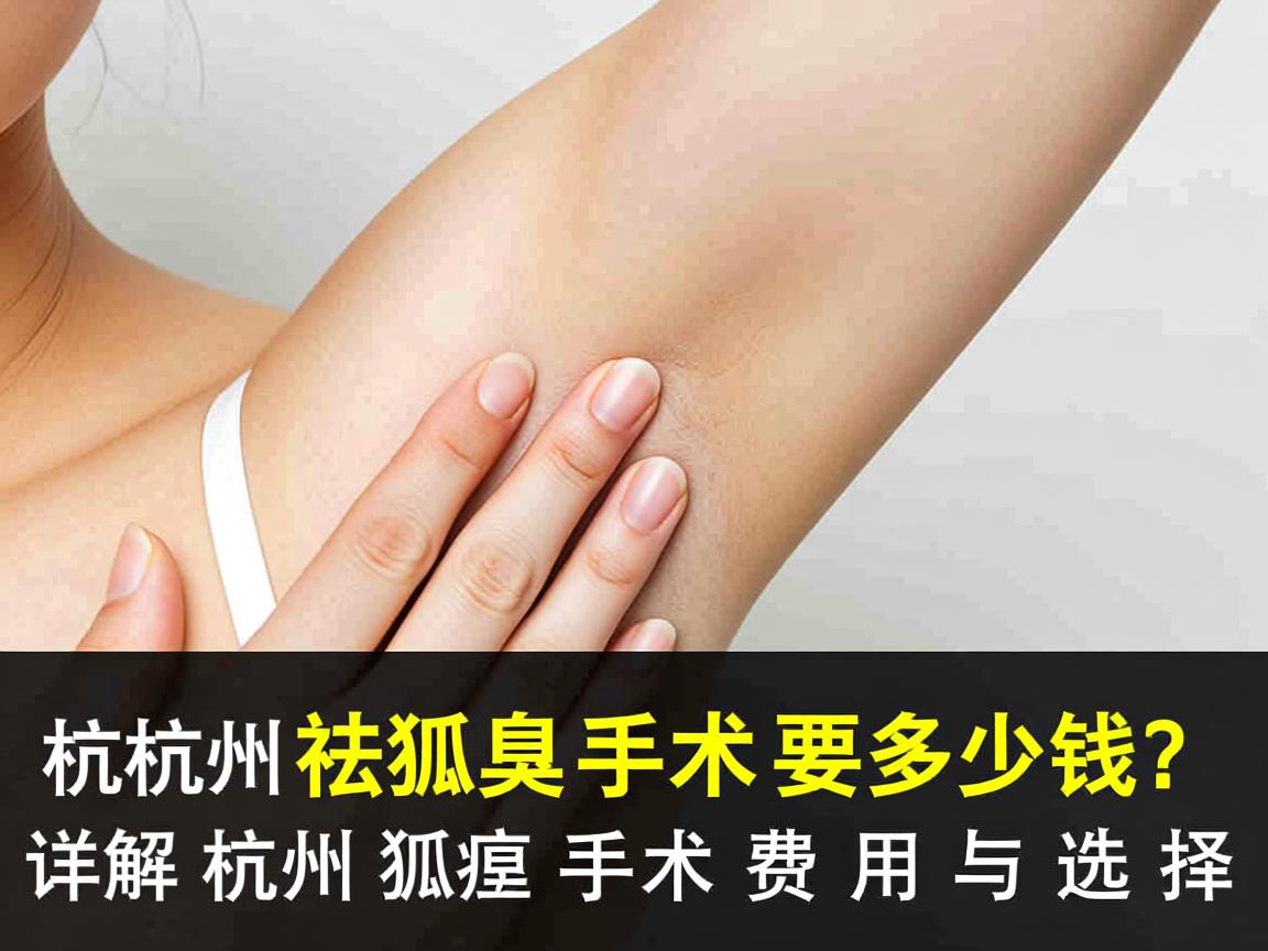 杭州祛狐臭手术要多少钱？详解杭州狐臭手术费用与选择