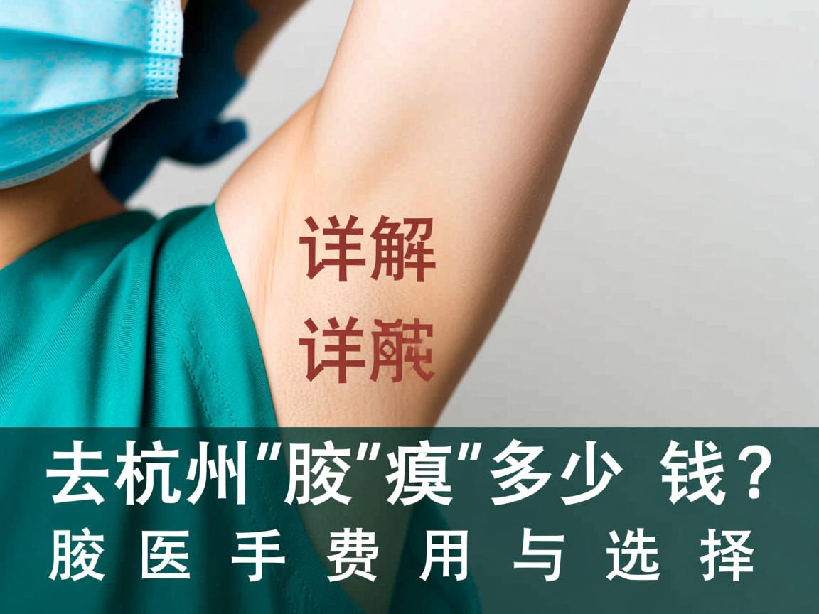 杭州去腋臭多少钱？详解杭州腋臭手术费用与选择