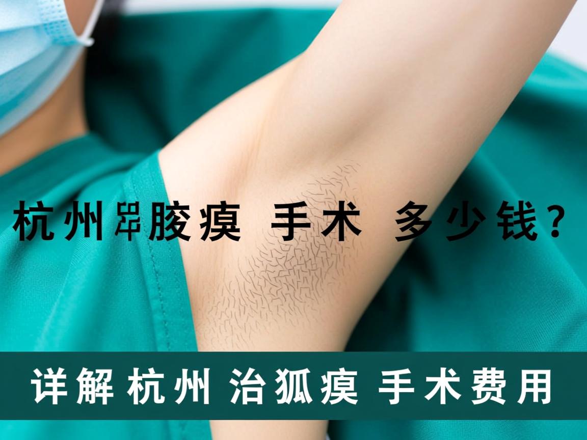 杭州腋臭手术多少钱？详解杭州治狐臭手术费用