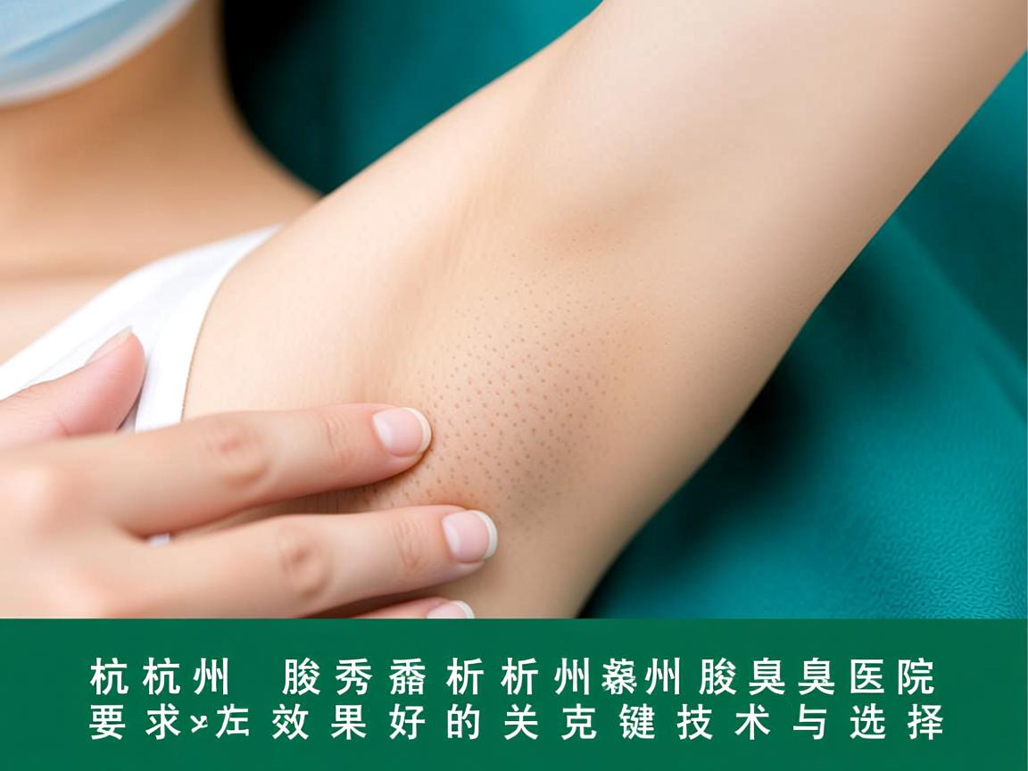 杭州腋秀解析，杭州腋臭医院效果好的关键技术与选择