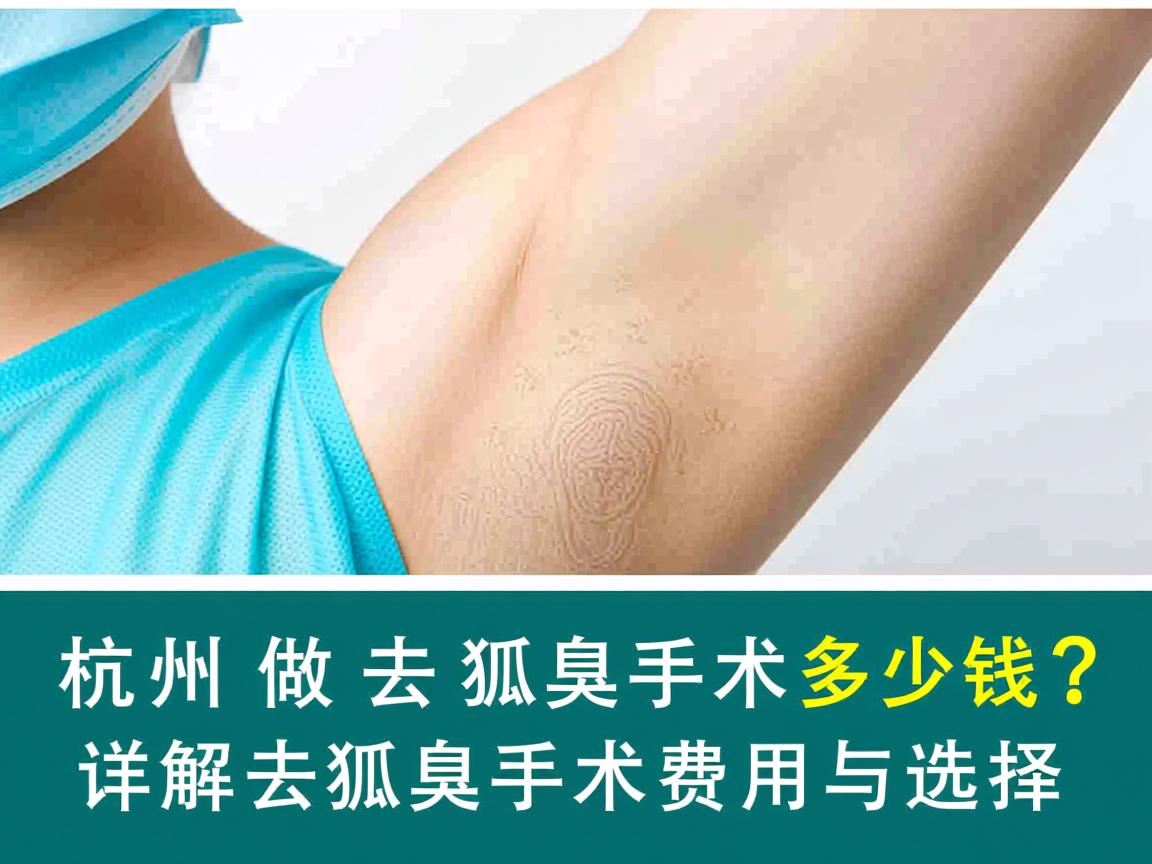 杭州做去狐臭手术多少钱？详解去狐臭手术费用与选择