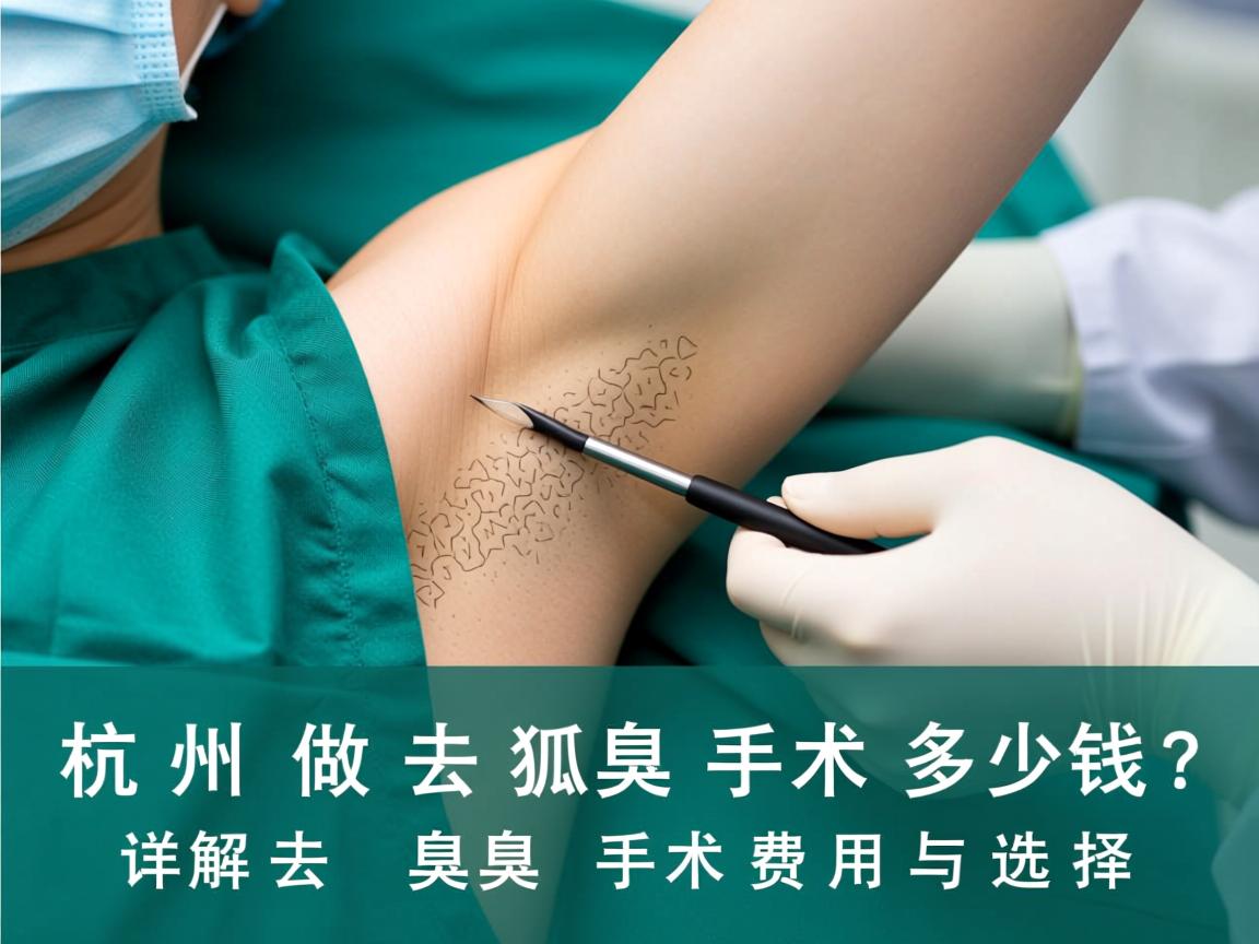 杭州做去狐臭手术多少钱？详解去狐臭手术费用与选择