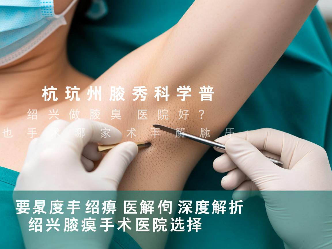 杭州腋秀科普，在绍兴做腋臭手术哪家医院好？深度解析绍兴腋臭手术医院选择