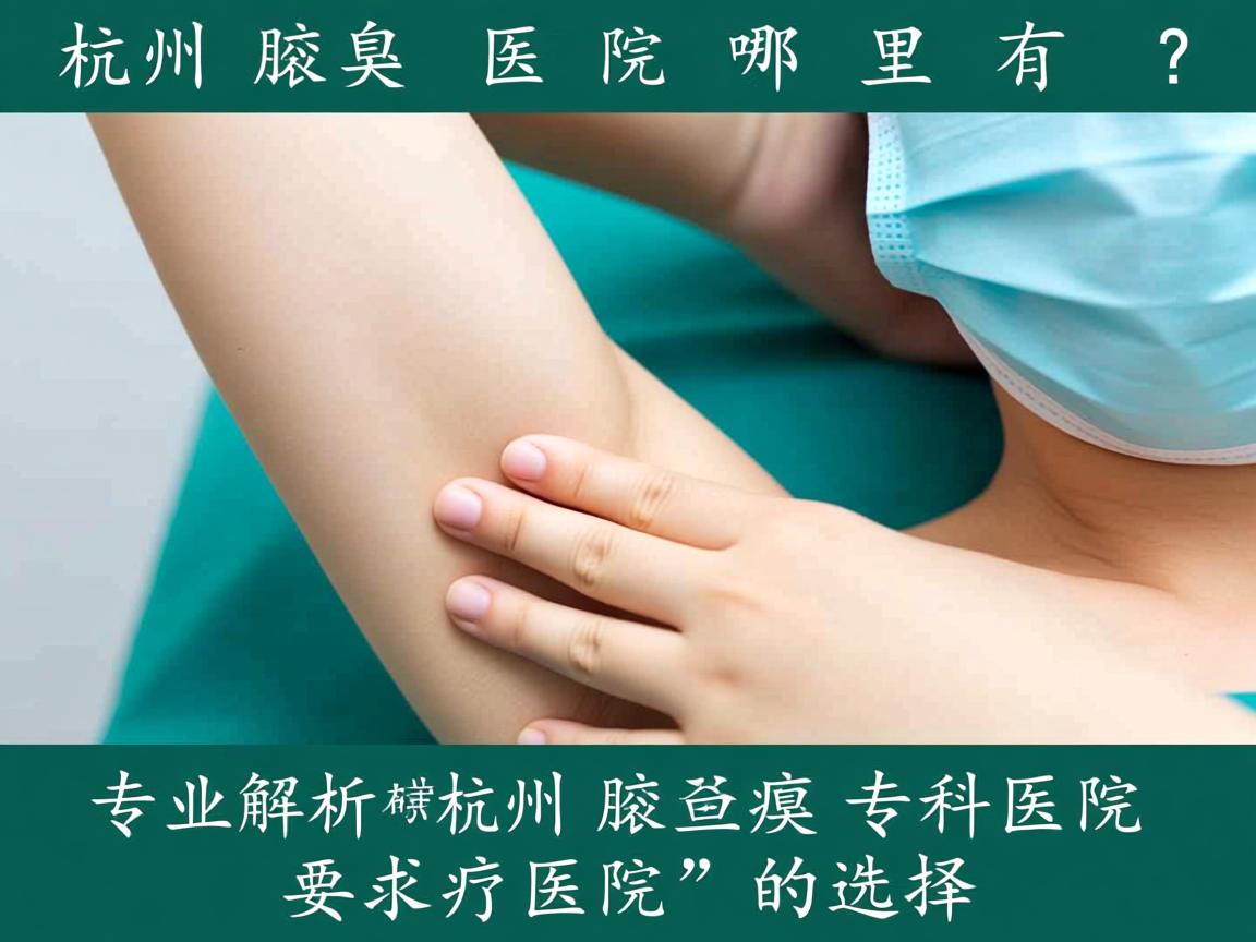 杭州腋臭医院哪里有？专业解析杭州腋臭专科医院的选择