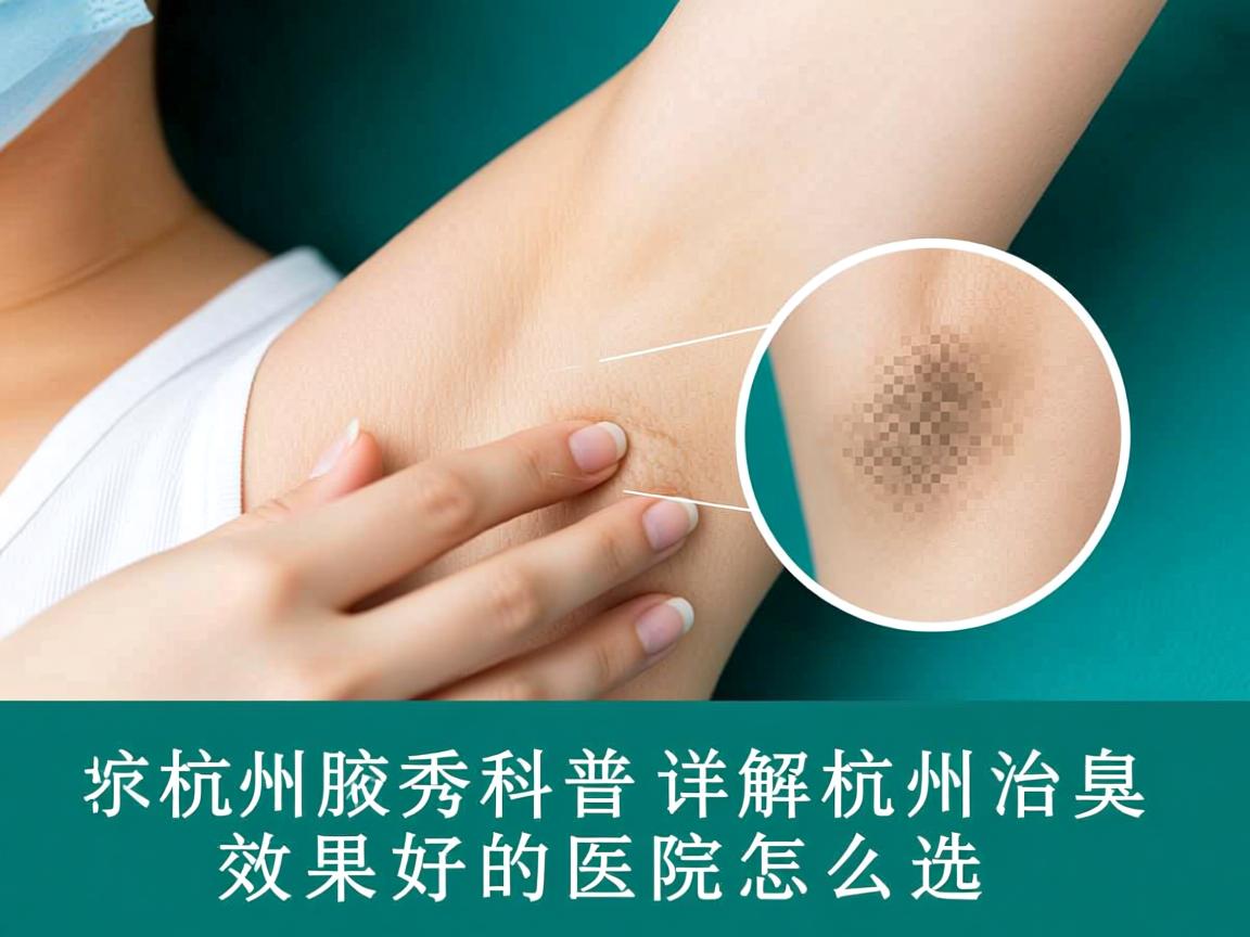 杭州腋秀科普，详解杭州治腋臭效果好的医院怎么选