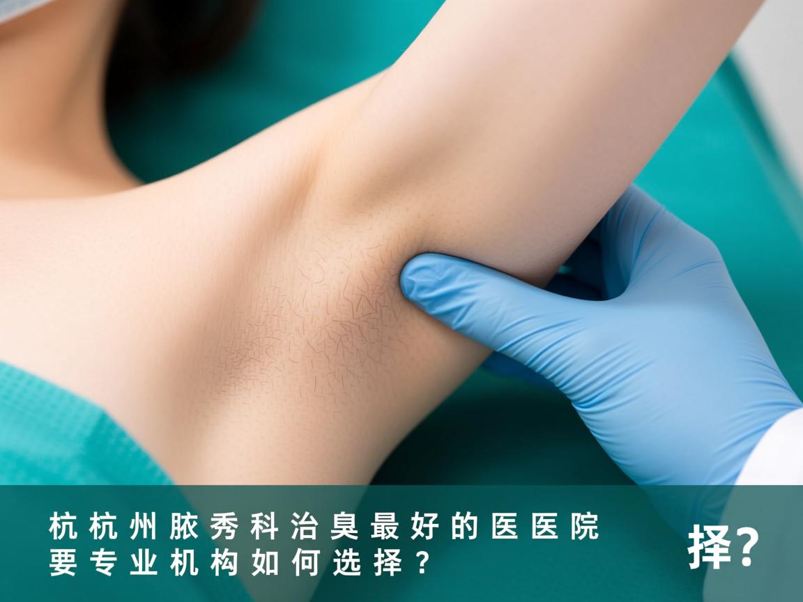 杭州腋秀科普，探寻杭州治腋臭最好的医院，专业机构如何选择？