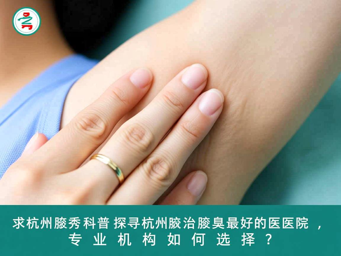 杭州腋秀科普，探寻杭州治腋臭最好的医院，专业机构如何选择？
