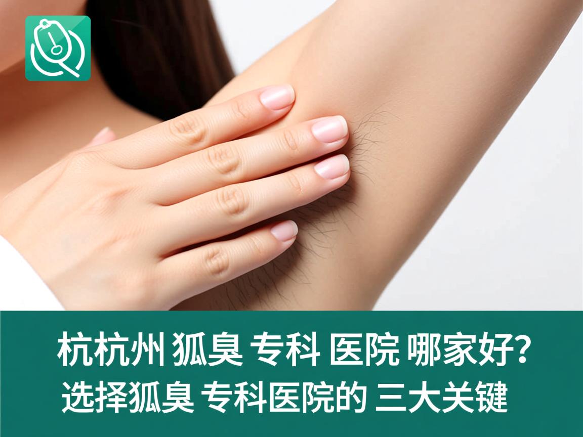 杭州狐臭专科医院哪家好？选择狐臭专科医院的三大关键