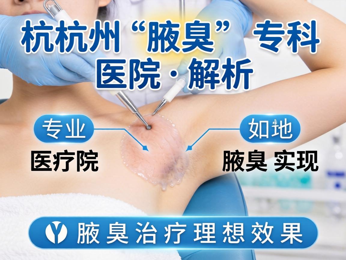 杭州腋臭专科医院解析，专业医院如何实现腋臭治疗理想效果