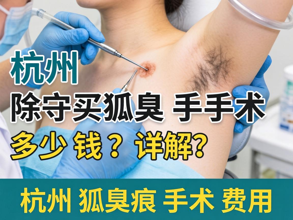 杭州除狐臭手术多少钱？详解杭州狐臭手术费用