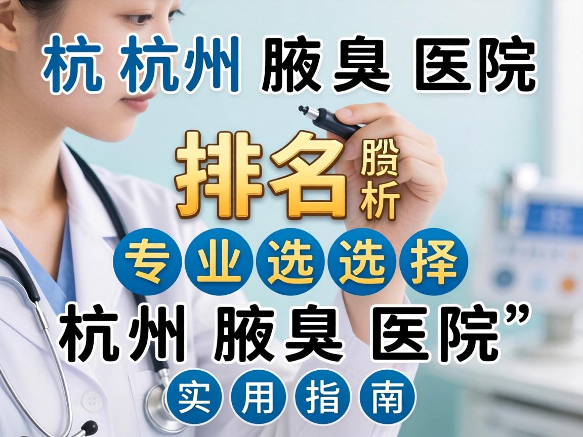 杭州腋臭医院排名解析，专业选择杭州腋臭医院的实用指南