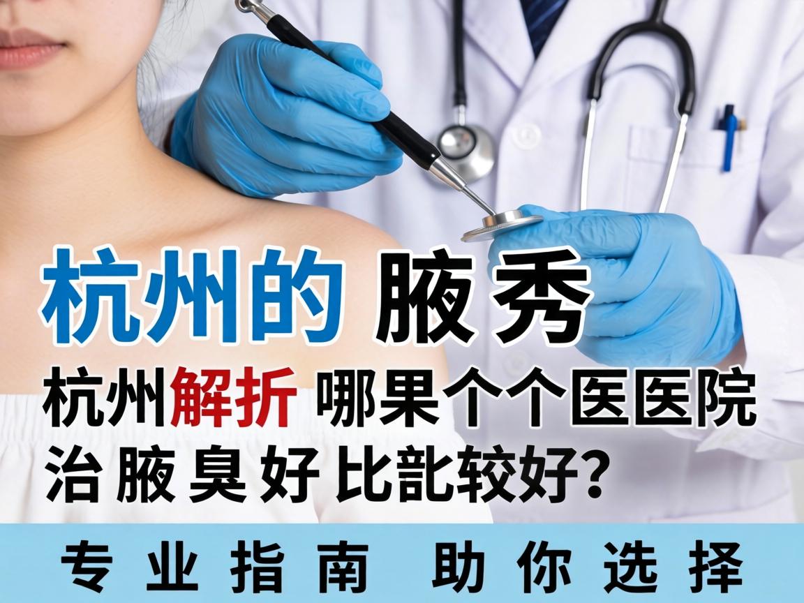 杭州腋秀解析，杭州哪个医院治腋臭比较好？专业指南助你选择