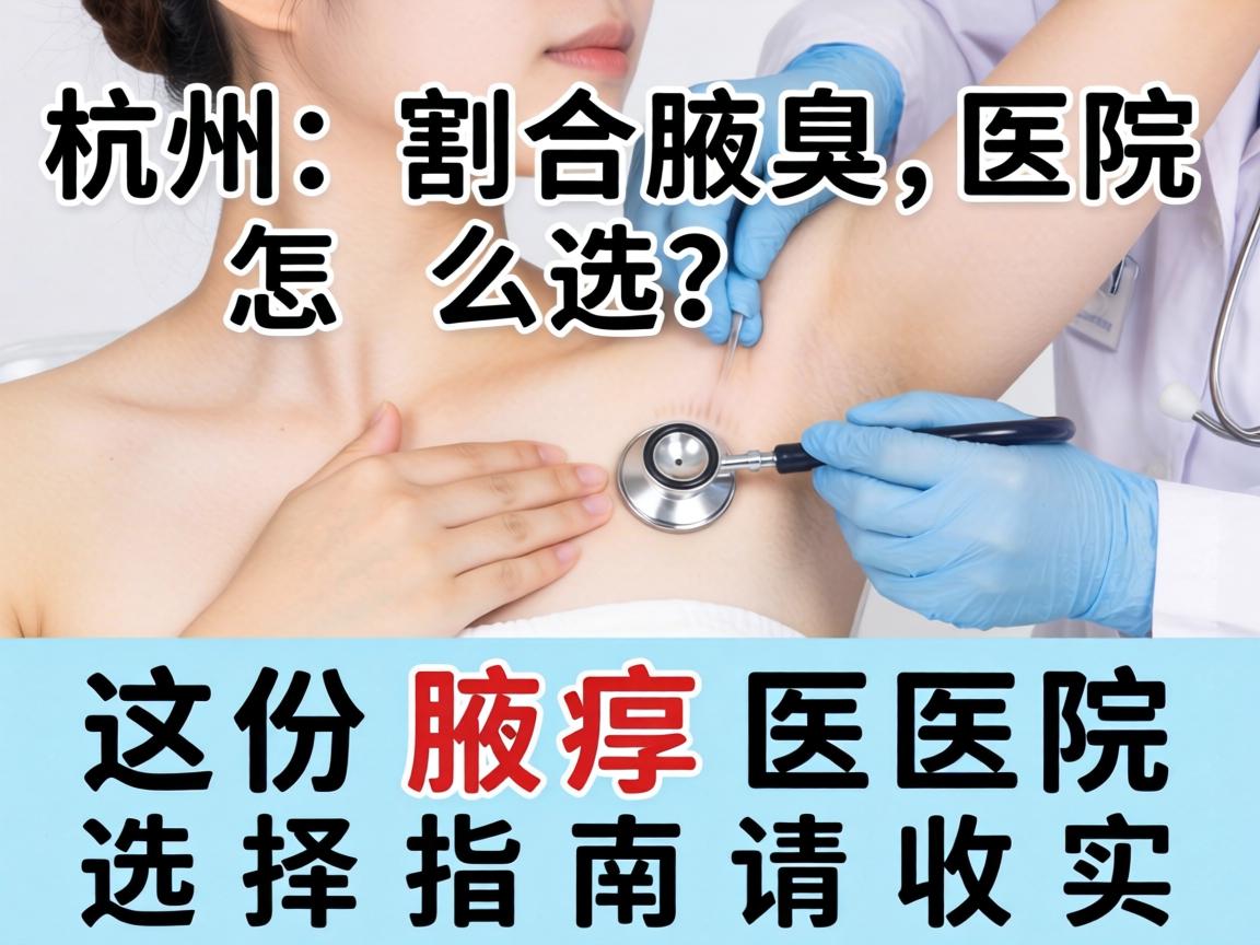 杭州割腋臭医院怎么选？这份腋臭医院选择指南请收好