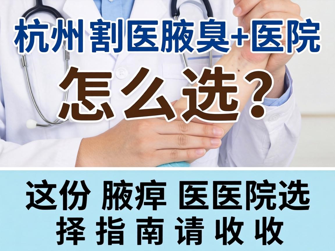 杭州割腋臭医院怎么选？这份腋臭医院选择指南请收好