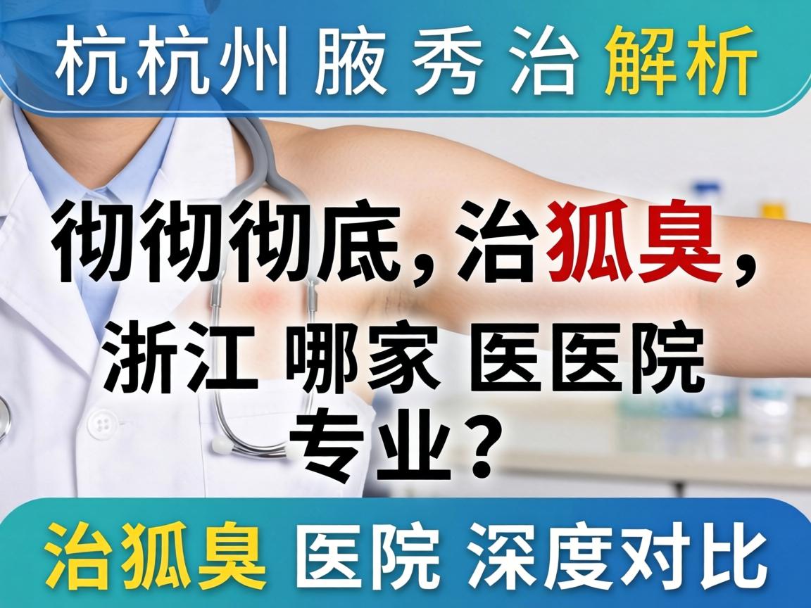 杭州腋秀解析，彻底治狐臭，浙江哪家医院专业？治狐臭医院深度对比